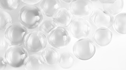 White bubbles sphere background abstract soft background. White background with light