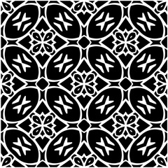 Abstract texture for fabric print, card, table cloth, furniture, banner, cover, invitation, decoration, wrapping. Seamless repeating pattern.  Black and white color. Carpet pattern texture.