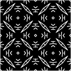 Abstract texture for fabric print, card, table cloth, furniture, banner, cover, invitation, decoration, wrapping. Seamless repeating pattern.  Black and white color. Carpet pattern texture.