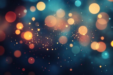 Abstract bokeh background with warm and cool tones.