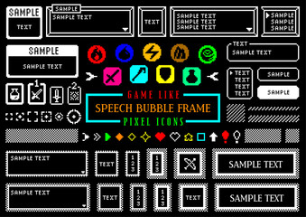 Game Like Speech Bubble & Pixel icons 5
