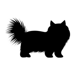 Obraz premium Persian cat silhouette illustration animal vector