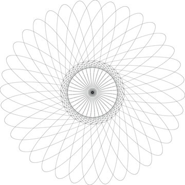 recommend clip art: Abstract silhouette line art floral asian decorative illusion mandala design	