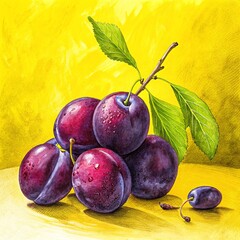 Vibrant Plum Artwork