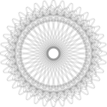 recommend clip art: Abstract silhouette line art floral asian decorative illusion mandala design	
