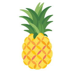 Obraz premium Pineapple illustration vector fruit vector