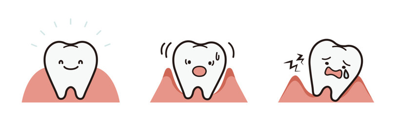 歯周病のイラストセット