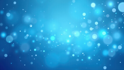 Obraz premium A light blue background with a gradient that darkens towards the top. It has numerous small circles and dots creating a sense of movement or energy bursts.