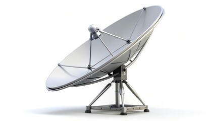 Satellite Dish on White Background