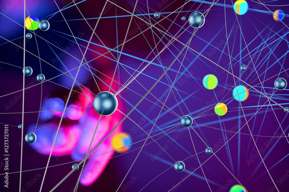 Aufkleber conference digital network and data concept 3d