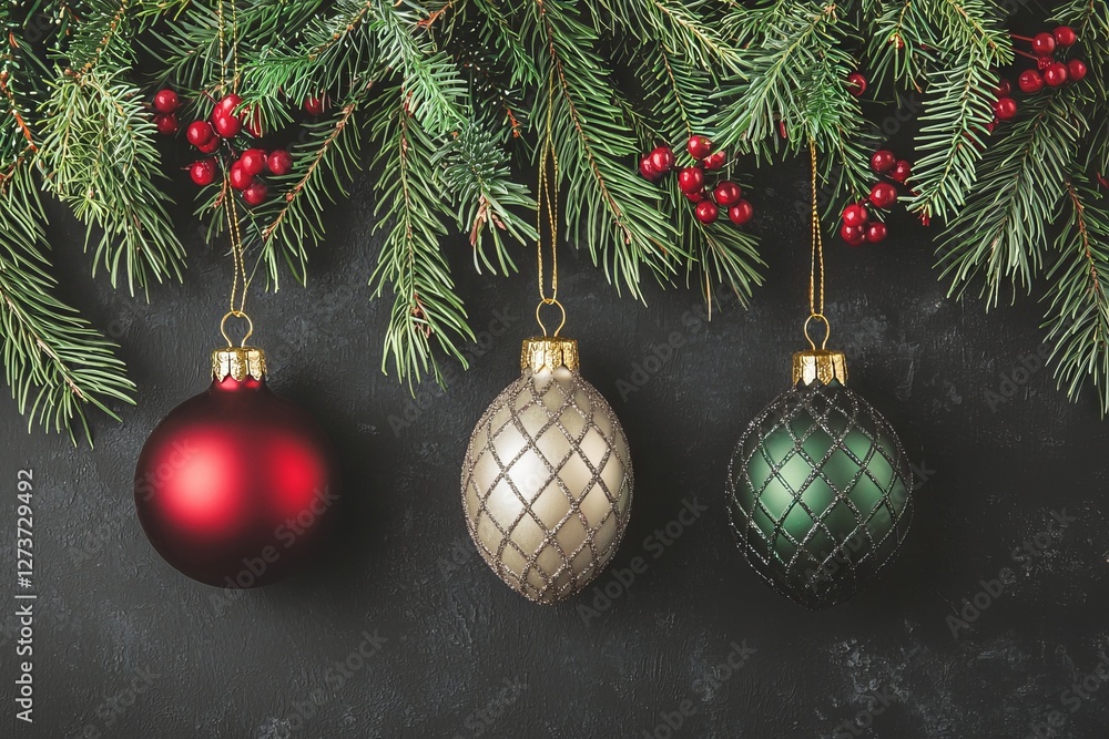 Poster a colorful christmas abstract background is formed by the bokeh of new year and christmas lights and