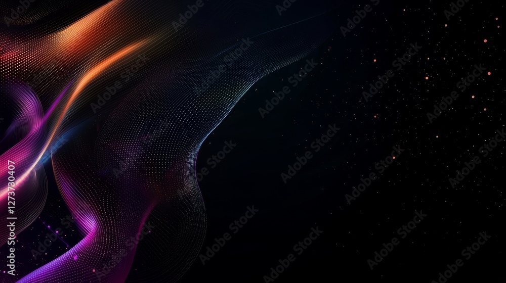 Aufkleber futuristic sci-fi light element motion graphic backgrounds with copy space, highlighted by a futuris