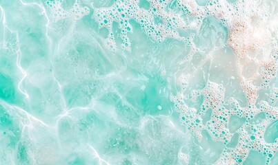 Naklejka premium A vintage tone dominates the blurred image of a beach, where abstract waves and bokeh sunlight converge