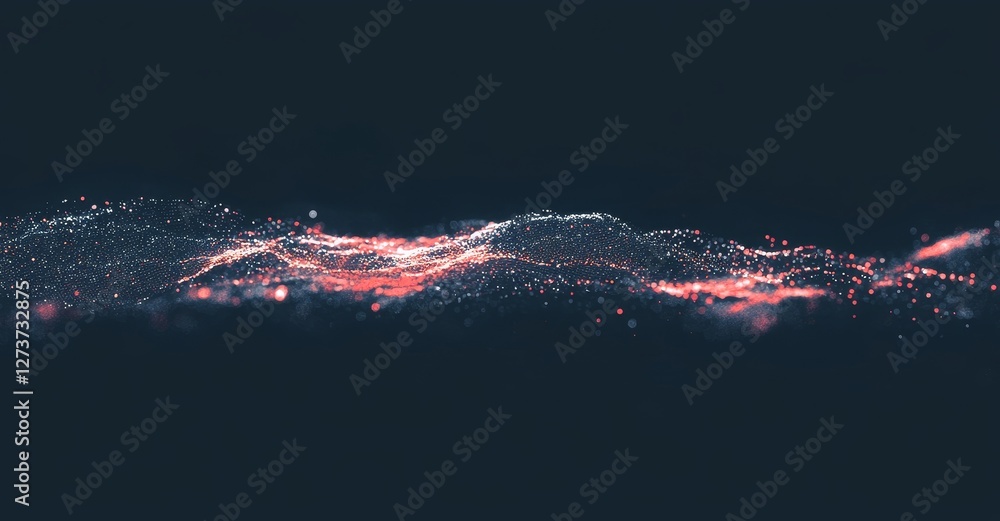 Poster a 3d illustration of a data transmission channel is used to depict the futuristic stream of big data
