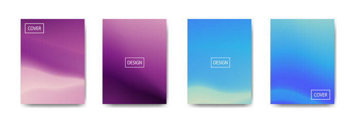 set of abstract background with beautiful gradation color, colorful background for poster flyer banner backdrop.vertical banner.cool fluid background vector illustration