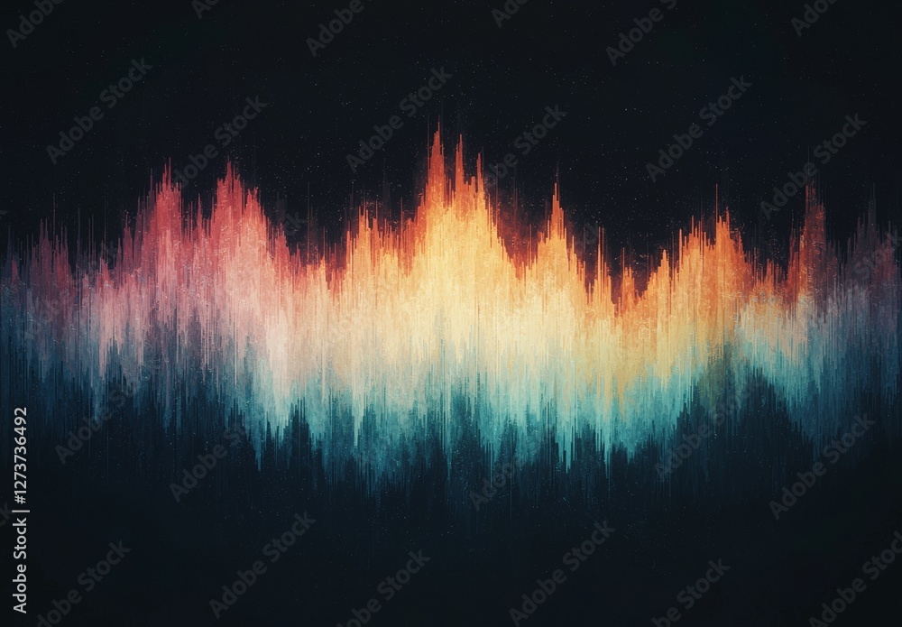 Poster geometric shapes streak across an abstract technological background at the speed of light