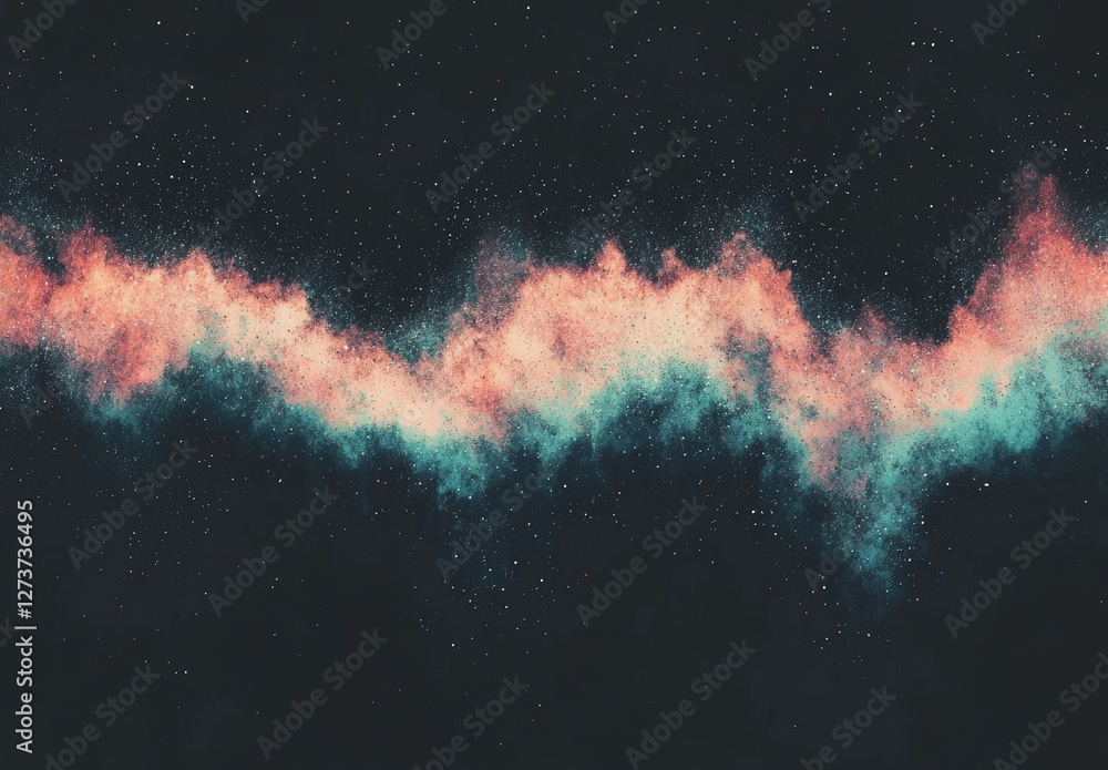 Poster the background is a fusion of abstract technology and geometric shapes streaking by at light speed
