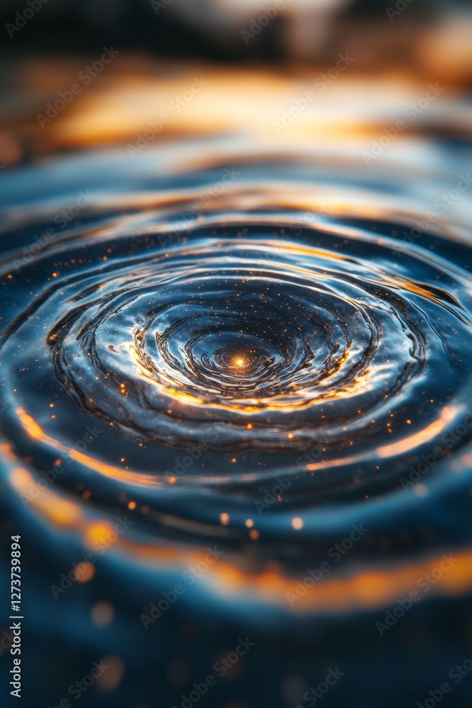 Poster Cosmic Vortex Visualization Digital Galactic Swirl with Radiant Star Highlights and Textured Dust for Astronomy Marketing and Education Content