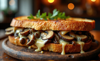 truffle mushroom melt sandwich