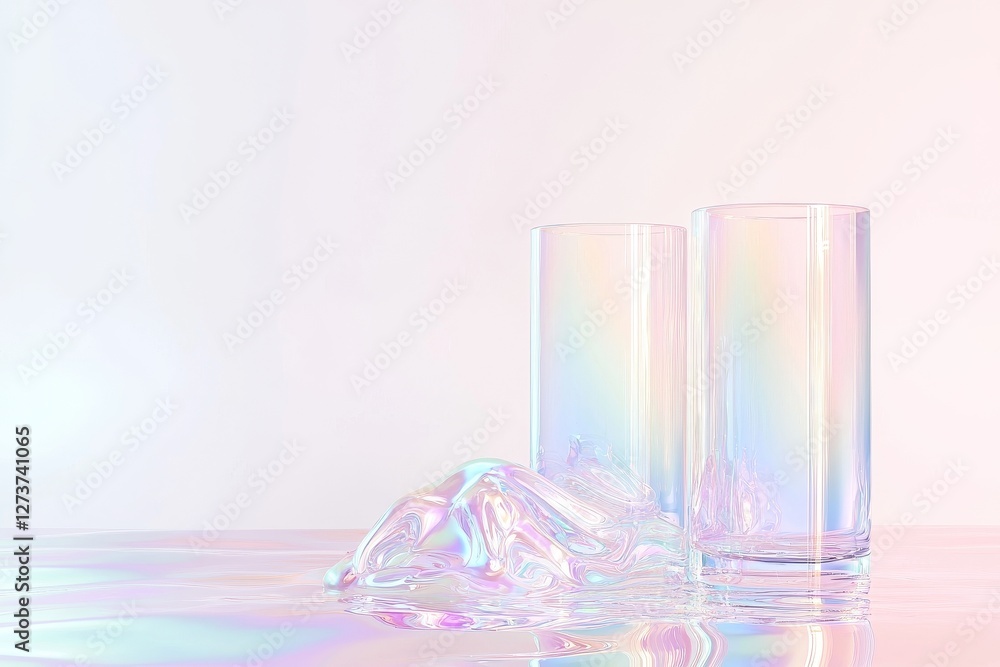 Poster the effect of blurred water texture overlay can be applied to photos and mockups, and it includes an