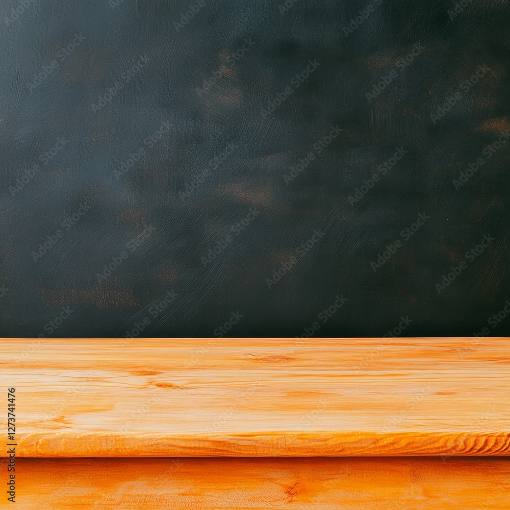 Poster Rustic Chalkboard Backdrop Minimalist Wooden Trim for Educational Branding and Modern Classroom Visual Content - Learning Environment Revamp and New Beginnings Concept
