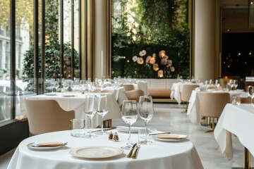 High-end tableware creates a stunning table setting in a restaurant