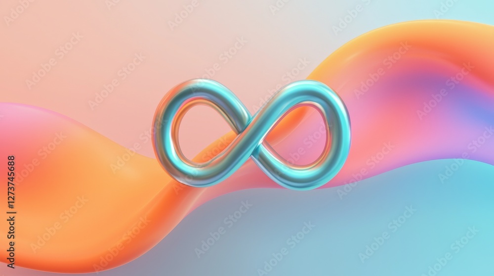 Poster this 3d render depicts an abstract, futuristic background where dynamic neon lines glow in the dark,