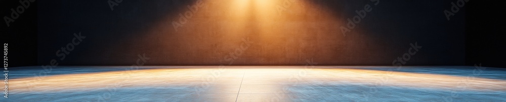 Poster dynamic spotlight elegance modern empty stage with industrial textures for cutting-edge event produc