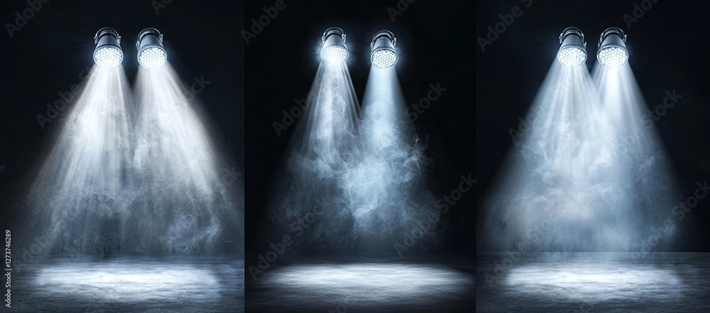 Poster in architecture, a set of diverse and ready-to-use light profiles is offered, comprising 3d renderin