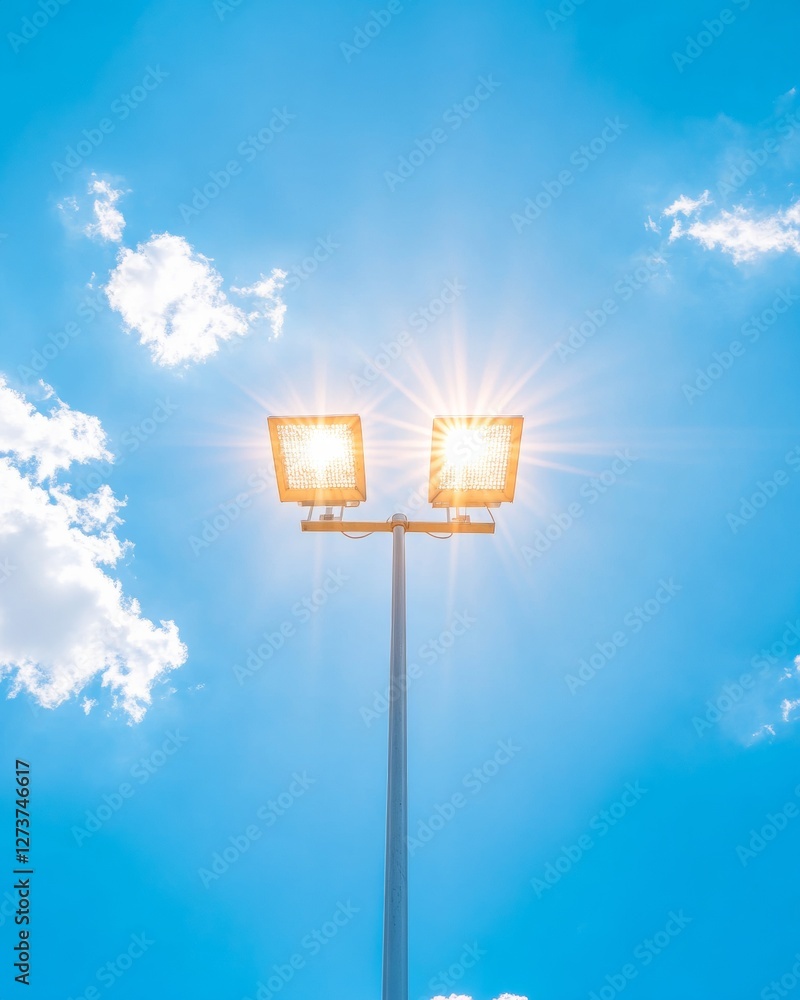 Aufkleber Solar-Powered Sensor Array Sleek Modern Pole with Integrated Tech for Precise Data in Environmental Monitoring and Smart Agriculture Innovation