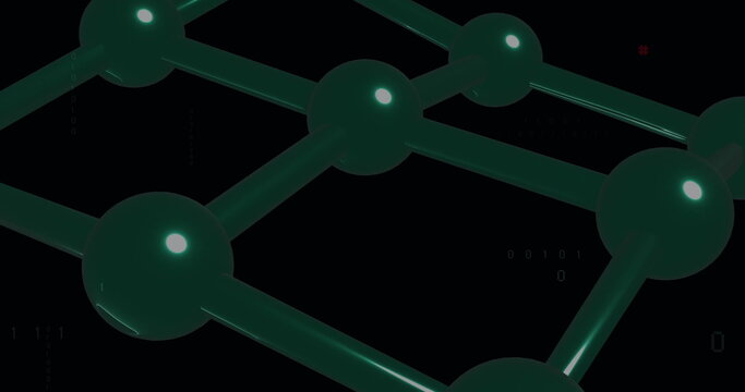 Molecular structure and binary coding, scientific data processing image