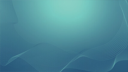 Abstract blue and green wave line background