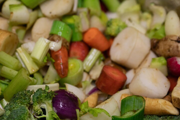 A colorful mix of chopped vegetables, perfect for soups, stews, or side dishes.  Healthy and delicious!