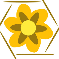yellow flower vector illustration