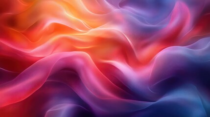 Fototapeta premium Swirling colors blend with pulsing digital sound waves over a fluid background of geometric shapes and brushstrokes, symbolizing the fusion of music and visual art