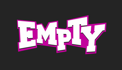 Empty Vector Typography Design For Tshirt, Streetwear, poster, and etc