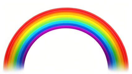 Rainbow Arc on White Background