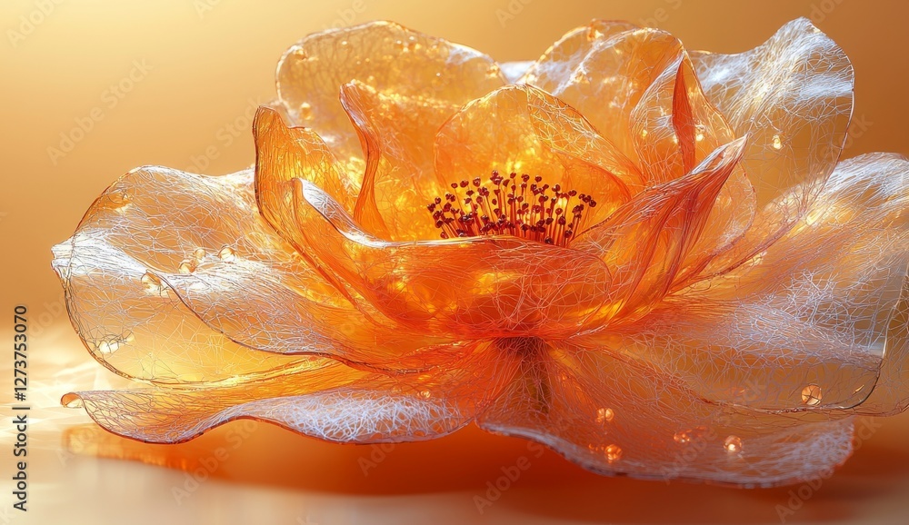 Aufkleber futuristic tech is the theme of this background, which includes a 3d rendering of an abstract orange