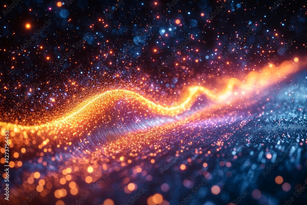 Poster the abstract 3d ai design background features a colorful array of optic fiber electrical cables and 