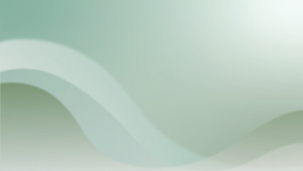 Gradient wavy shapes abstract green background