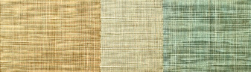 Harmonious Tatami mat woven pattern in soft ochre and pale green, traditional and minimalistic design