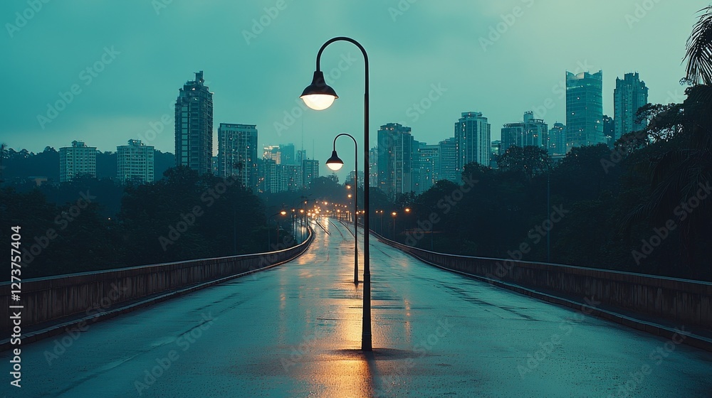 Poster an intelligent system designed to optimize city lighting, decreasing energy consumption while mainta