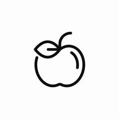 apple fruit icon sign vector