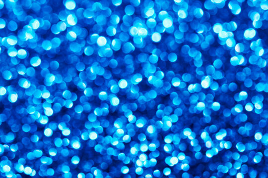Abstract blue bokeh background