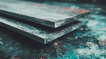 A close-up view of polished steel flat bars on a white background showcases their smooth texture and metallic sheen, perfect for industrial and construction visuals