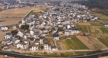 Aerial view of the countryside in southern Anhui