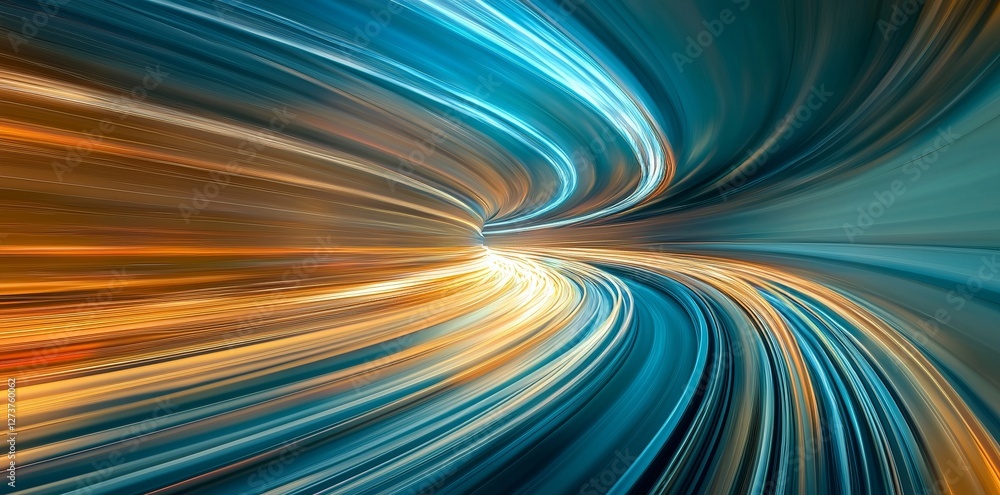 Poster stock facilitates the capture of dynamic speed and abstract light trails in a tunnel using long expo