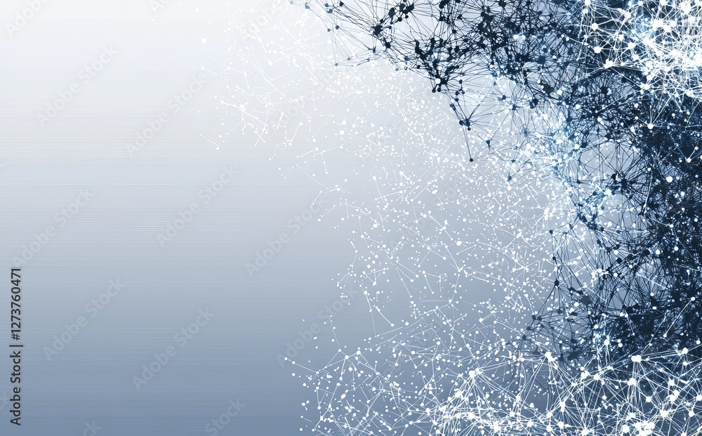 Aufkleber grey and light blue hues combine in a sophisticated tech background with streamlined network connect