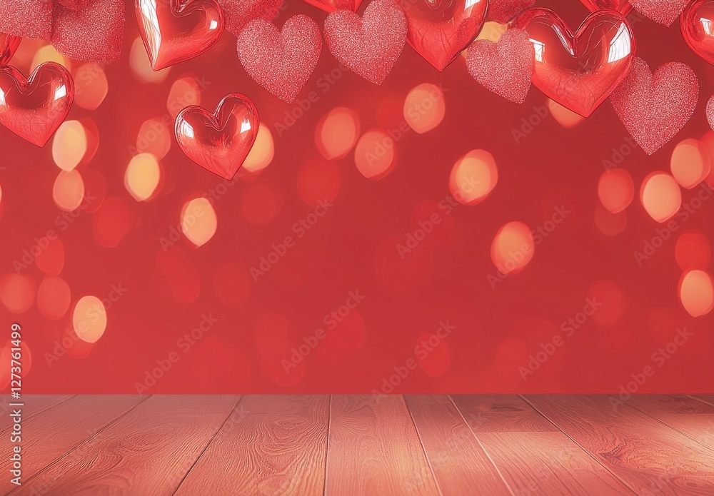 Poster a blurry red christmas background is characterized by an abstract red background with a blur effect 