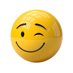 A smiling emoji with one eye closed, conveying a friendly wink